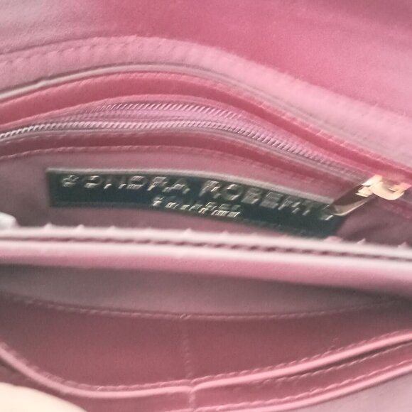 Sondra Roberts Squared Wallet on Chain Crossbody Leather Purse Handbag Bag - Picture 7 of 9